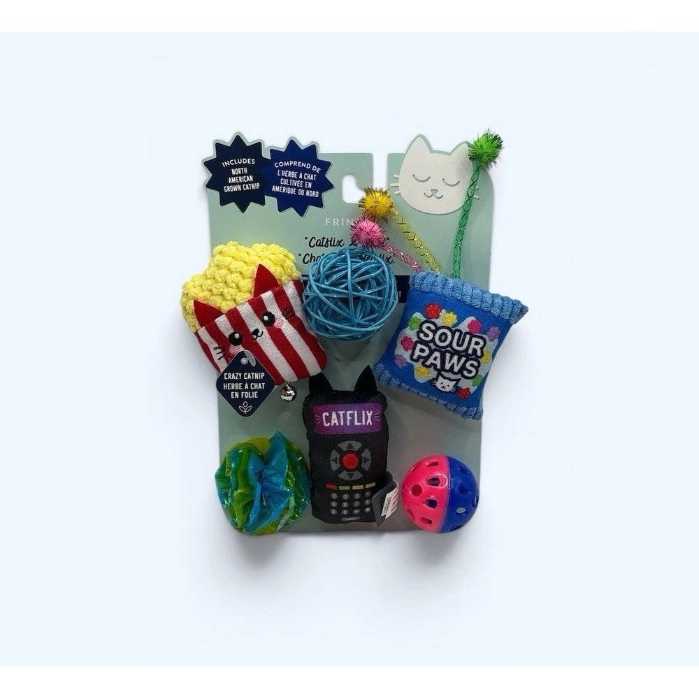 Fringe Catflix &‎ Chill 6-Piece Cat Toy Set with Catnip